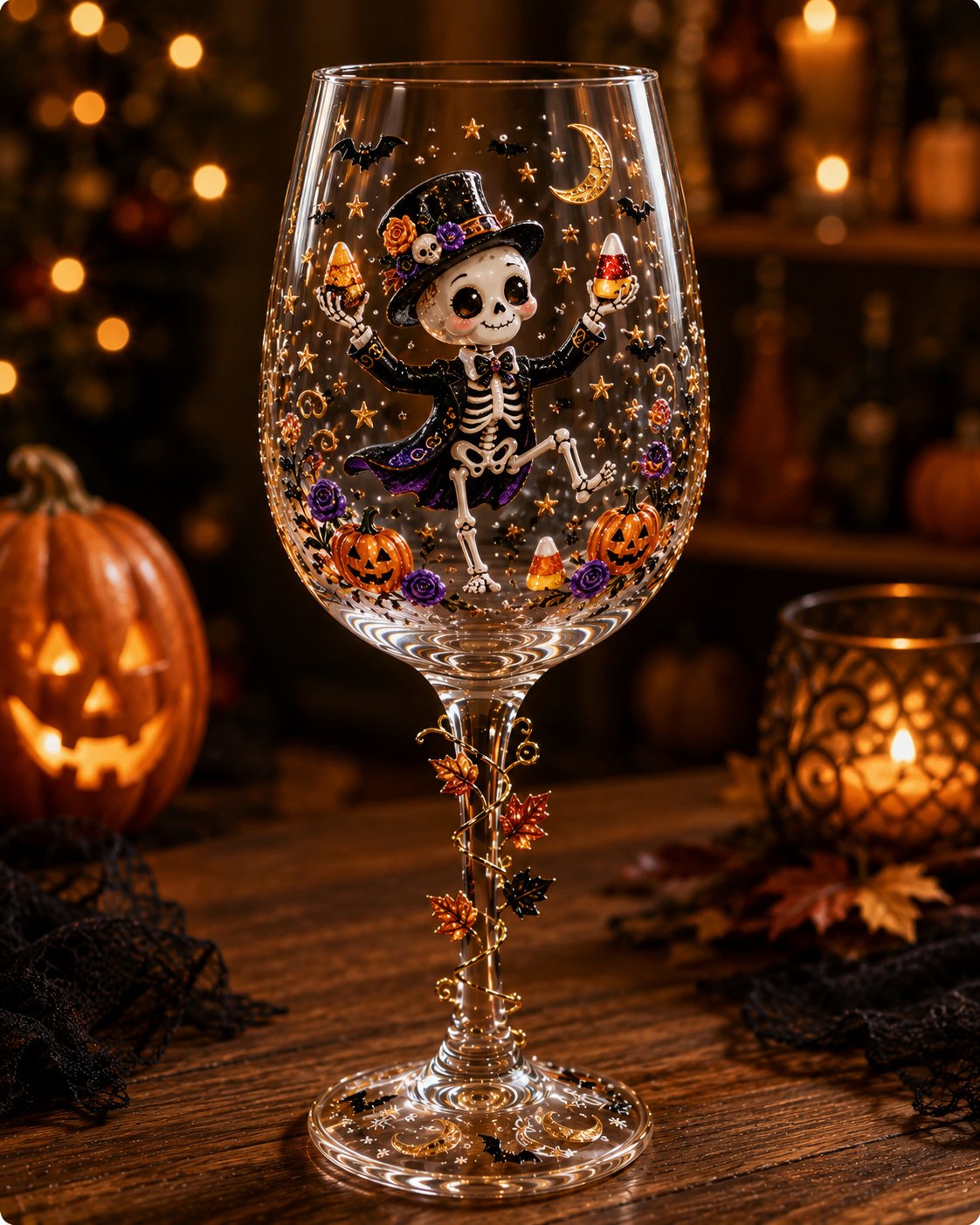 🔥HOT SALE 50% OFF🎁 Halloween 3D Wine Glass Collection Gift Box Set – 6 Spooky Collectible Designs 🎃🍷