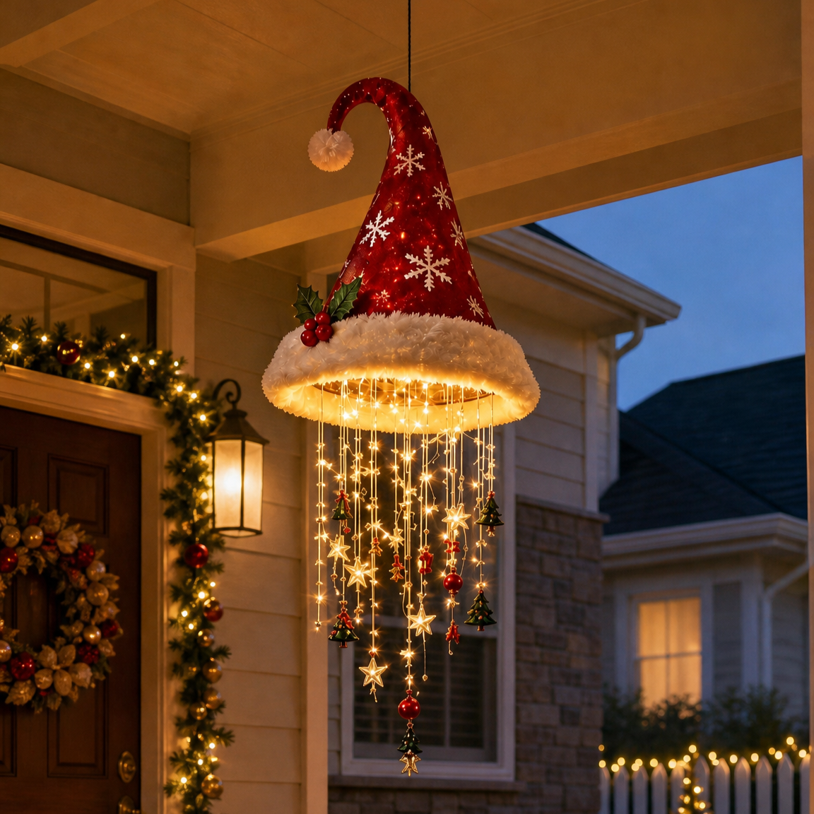 🔥TODAY 55% OFF🎅 Santa Hat Hanging Chandelier 🎄