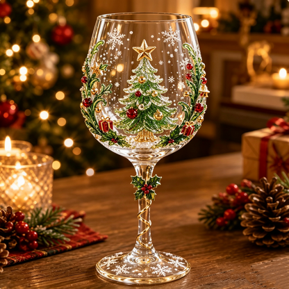 🔥HOT SALE 50% OFF🎁Christmas 3D Wine Glass Collection Gift Box Set 🍷✨