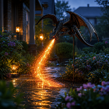 🔥HOT SALE 50% OFF🐉Solar Dragon Fire Garden Light