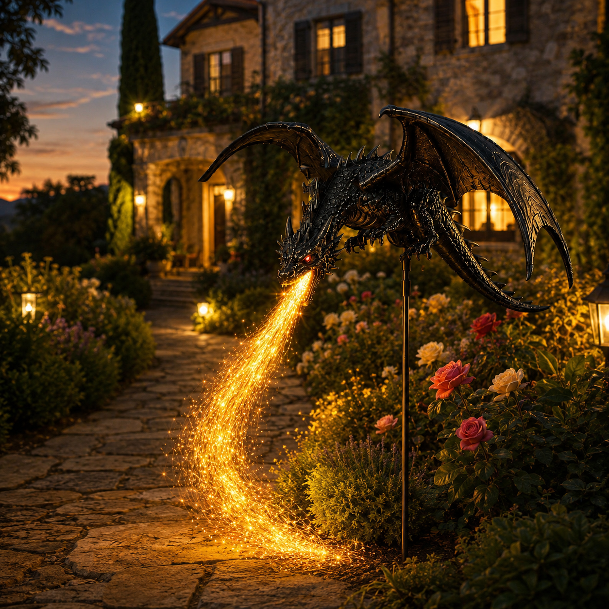 🔥HOT SALE 50% OFF🐉Solar Dragon Fire Garden Light