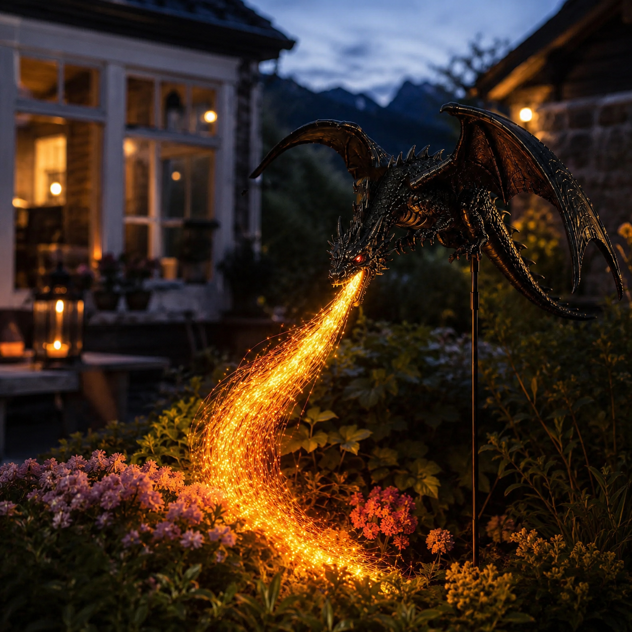 🔥HOT SALE 50% OFF🐉Solar Dragon Fire Garden Light