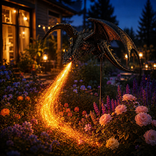 🔥HOT SALE 50% OFF🐉Solar Dragon Fire Garden Light