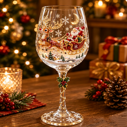 🔥HOT SALE 50% OFF🎁Christmas 3D Wine Glass Collection Gift Box Set 🍷✨