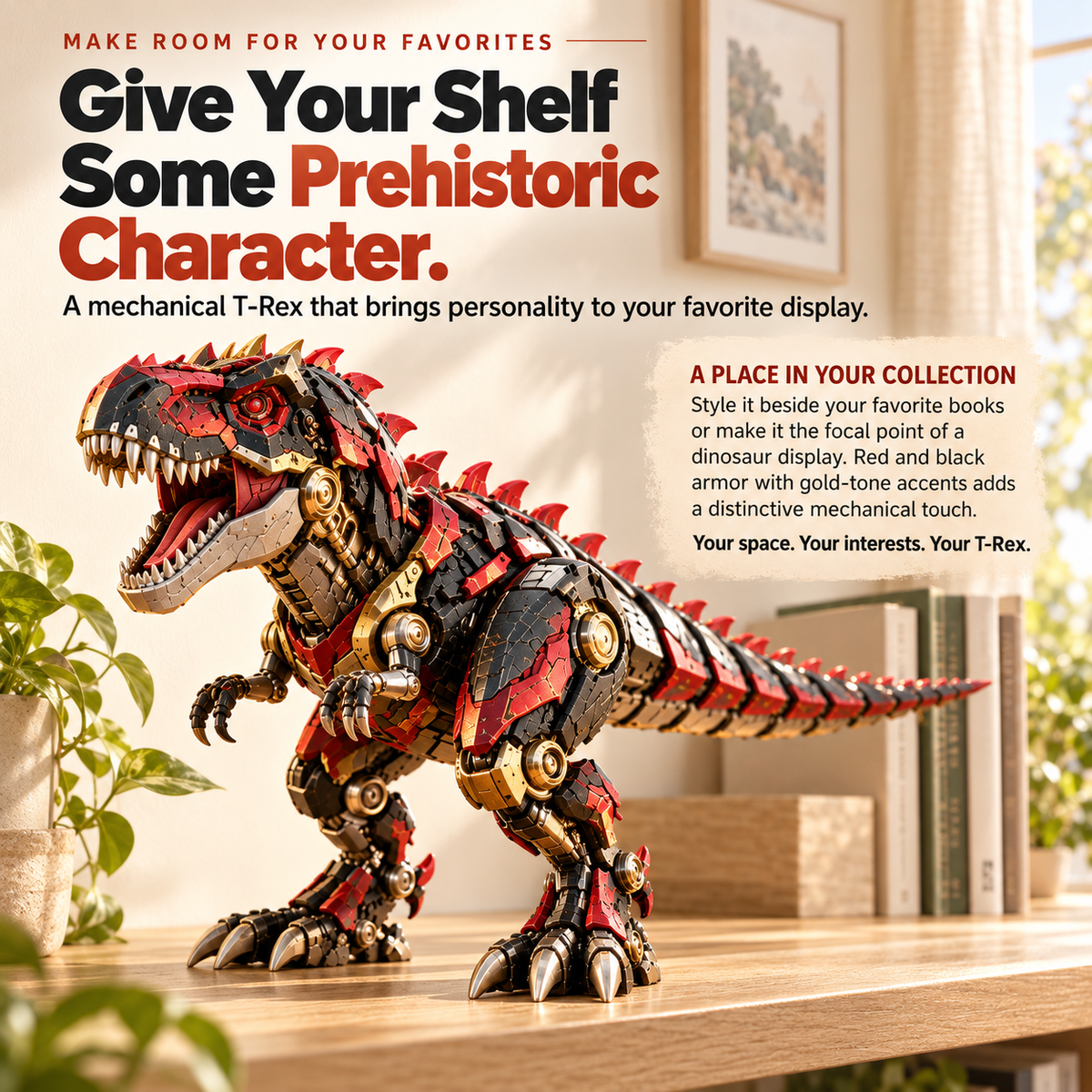HOT SALE🔴🦖Mechanical T-Rex Egg | Transforming Dinosaur Figure