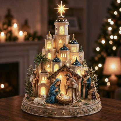 🕊️ Bethlehem Nativity Light Tower — Let His Light Shine This Christmas