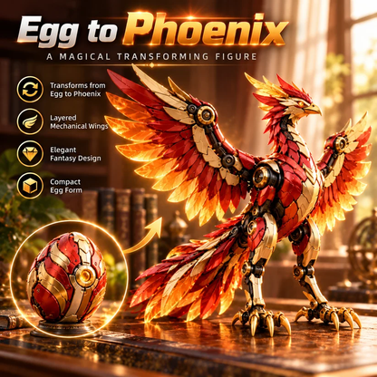 Egg to Transforming Mechanical Toy🦅 Stars & Stripes Mechanical Figure With Bold Wing Details