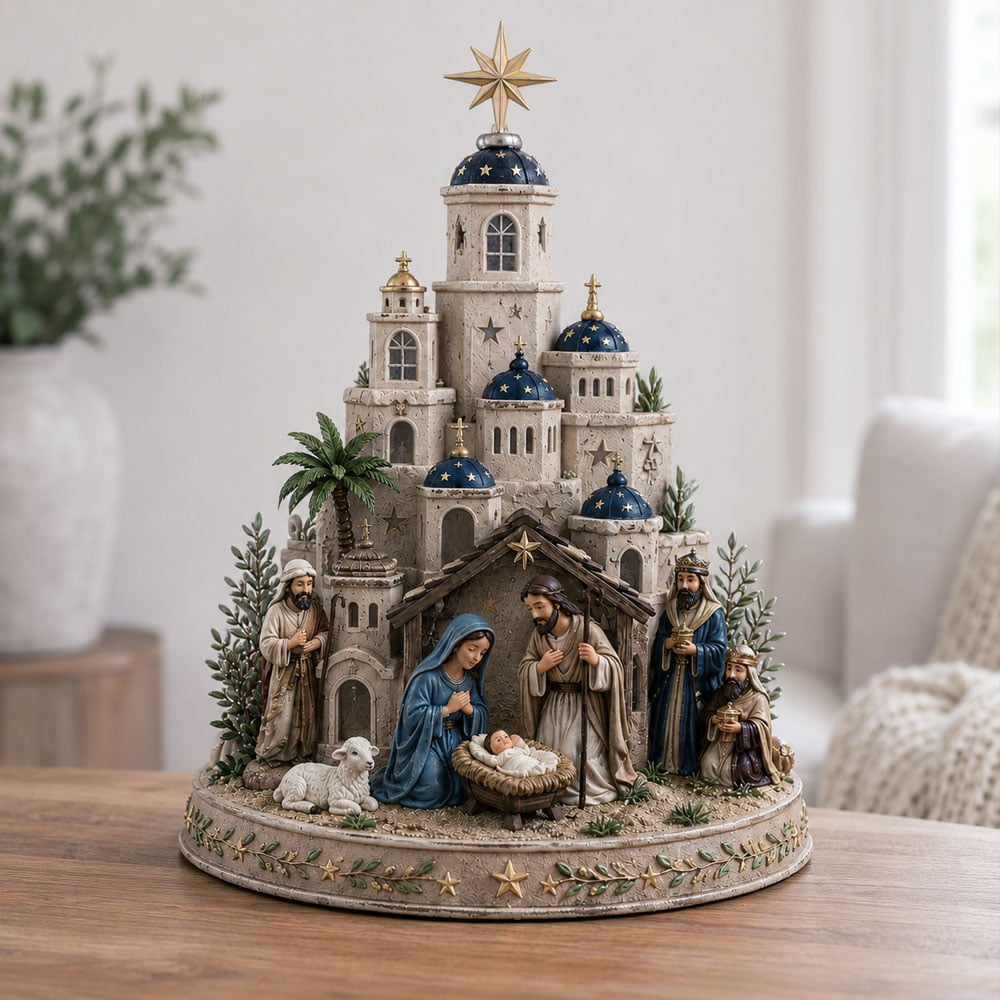 🕊️ Bethlehem Nativity Light Tower — Let His Light Shine This Christmas