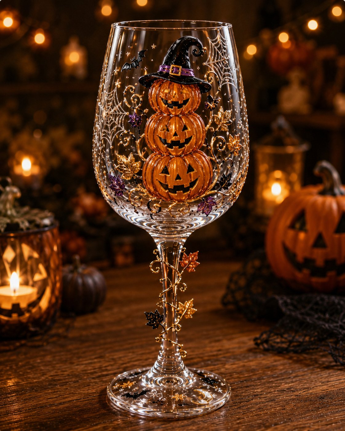 🔥HOT SALE 50% OFF🎁 Halloween 3D Wine Glass Collection Gift Box Set – 6 Spooky Collectible Designs 🎃🍷