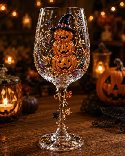 🔥HOT SALE 50% OFF🎁 Halloween 3D Wine Glass Collection Gift Box Set – 6 Spooky Collectible Designs 🎃🍷
