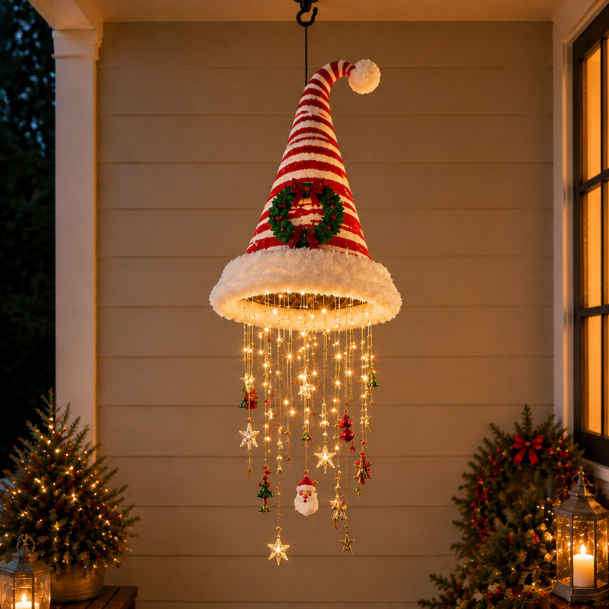 🔥TODAY 55% OFF🎅 Santa Hat Hanging Chandelier 🎄