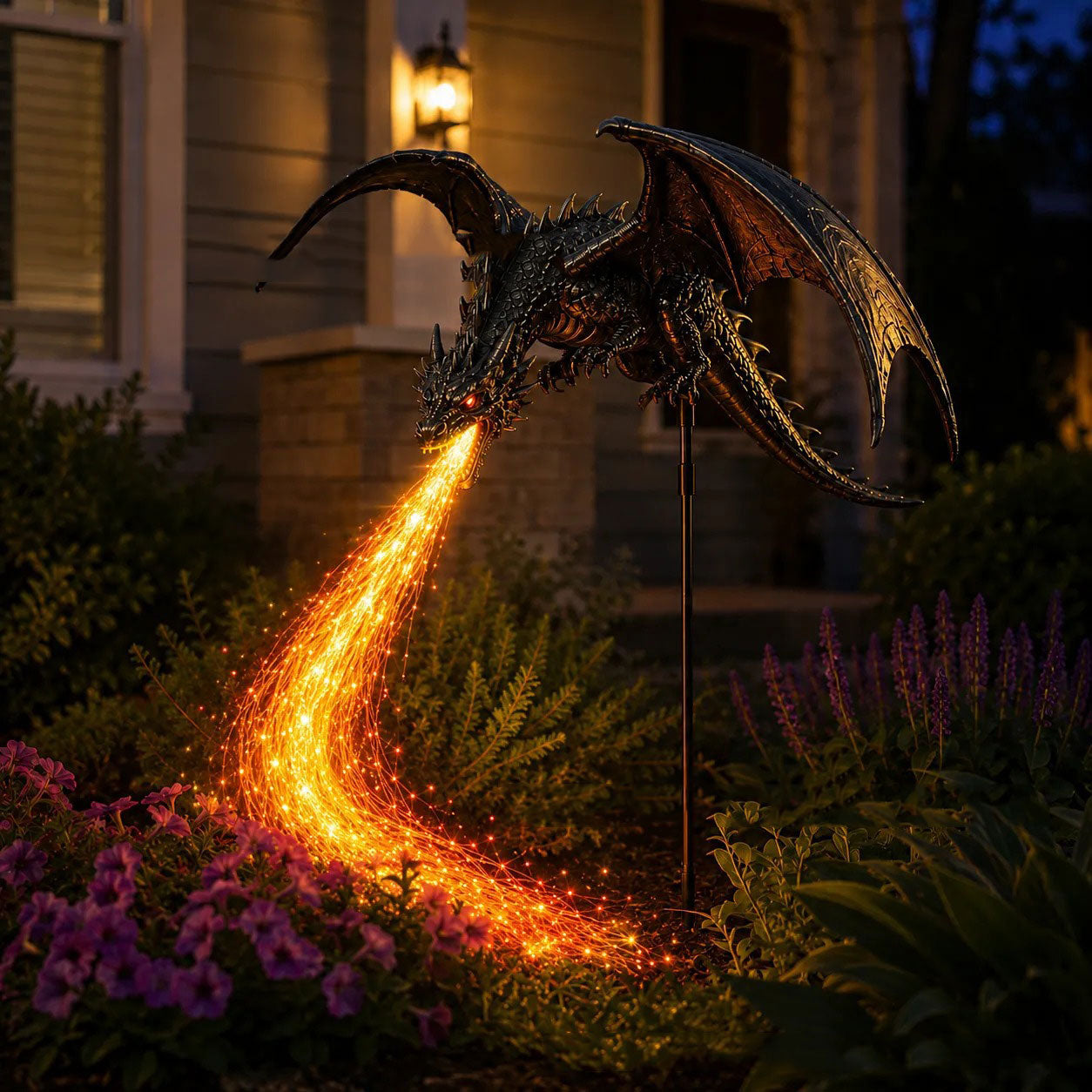 🔥HOT SALE 50% OFF🐉Solar Dragon Fire Garden Light