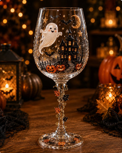 🔥HOT SALE 50% OFF🎁 Halloween 3D Wine Glass Collection Gift Box Set – 6 Spooky Collectible Designs 🎃🍷