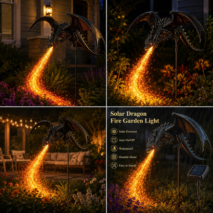 🔥HOT SALE 50% OFF🐉Solar Dragon Fire Garden Light