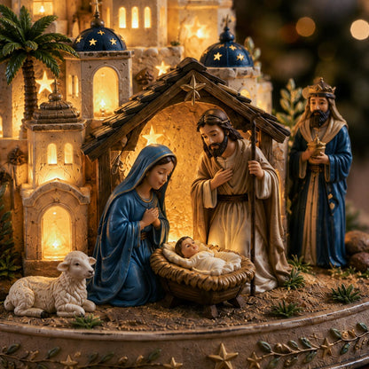 🕊️ Bethlehem Nativity Light Tower — Let His Light Shine This Christmas